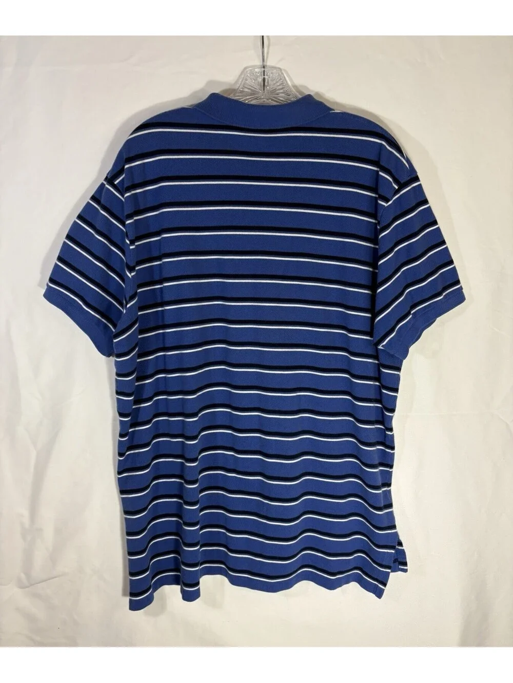Polo Ralph Lauren Custom Fit Polo Shirt XL Blue Striped Pony Cotton Men